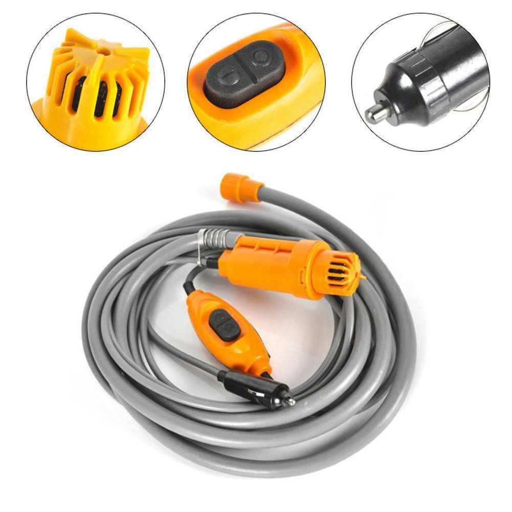 Portable Electric Pressure Washer Car Camping, Automobile Shower Pump Set 3A